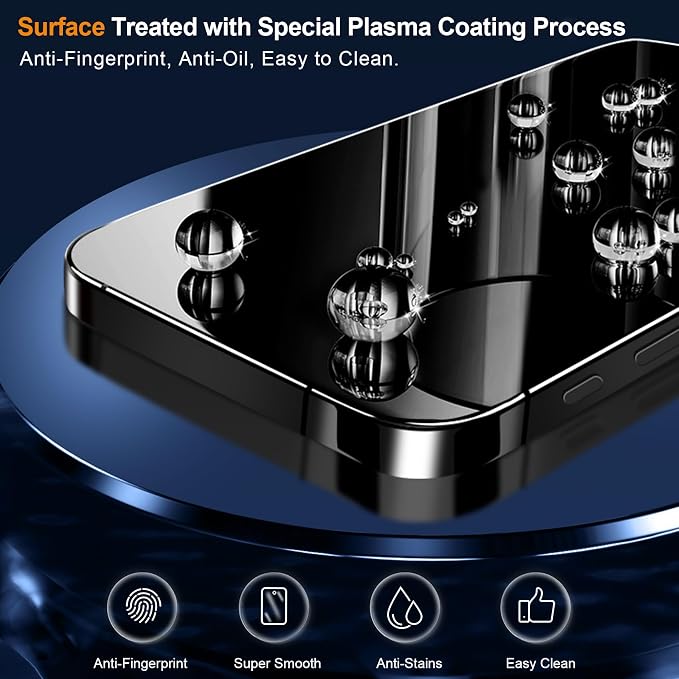 QHOHQ 3 Pack Screen Protector for iPhone 15