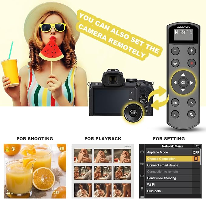 Remote Control for Nikon Camera, USB-C Rechargeable Wireless Shutter Release