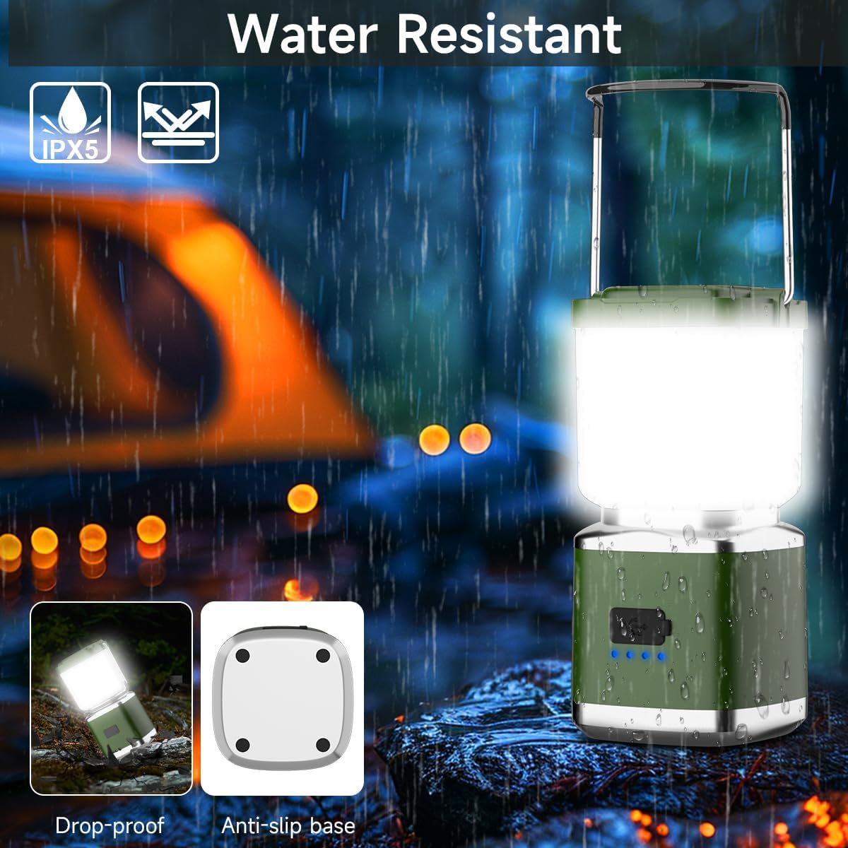 Skiennix LED Camping Lantern - High Lumens Rechargeable Light with 4 Modes | Waterproof Mini Flashlight for Emergencies & Hiking
