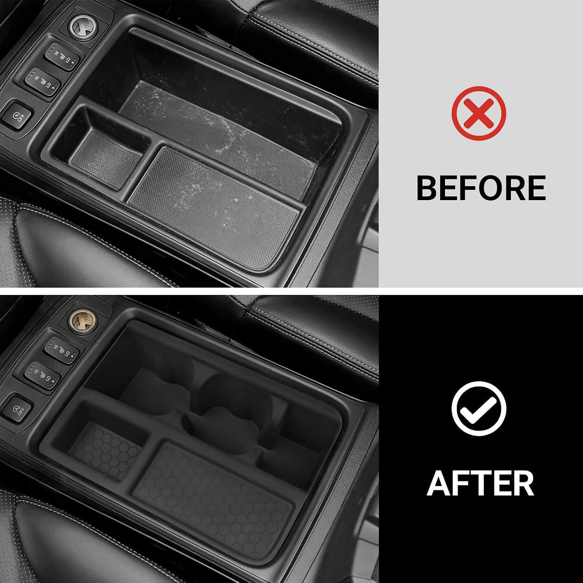 Hellet Car Cup Holder Compatible with Honda 2015 2016 CRV Accessories Silicone Material OEM Style Inserts Center Console Organizer