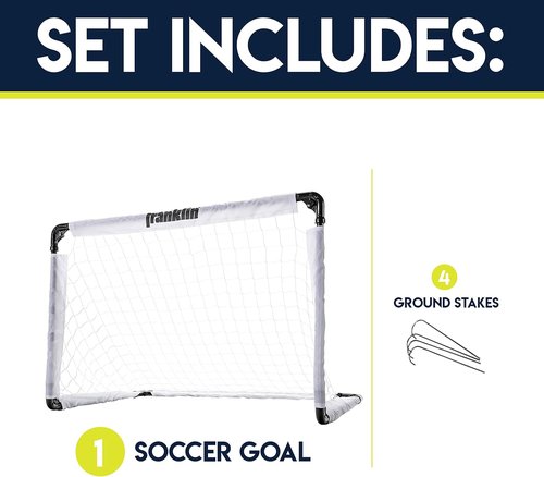 Franklin Sports MLS Fold-N-Go Soccer Goal - Portable Design for Easy Setup | Perfect for Kids & Adults