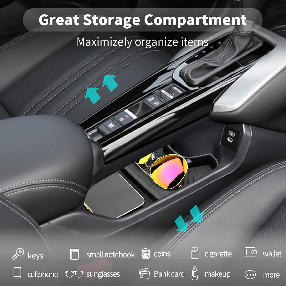 CDEFG 2023 2024 2025 2026 2027 HR-V Center Console Organizer Lower Console