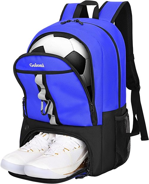 Goloni Youth Soccer Bag - Versatile Basketball Backpack with Ball & Shoe Compartments | Durable Design