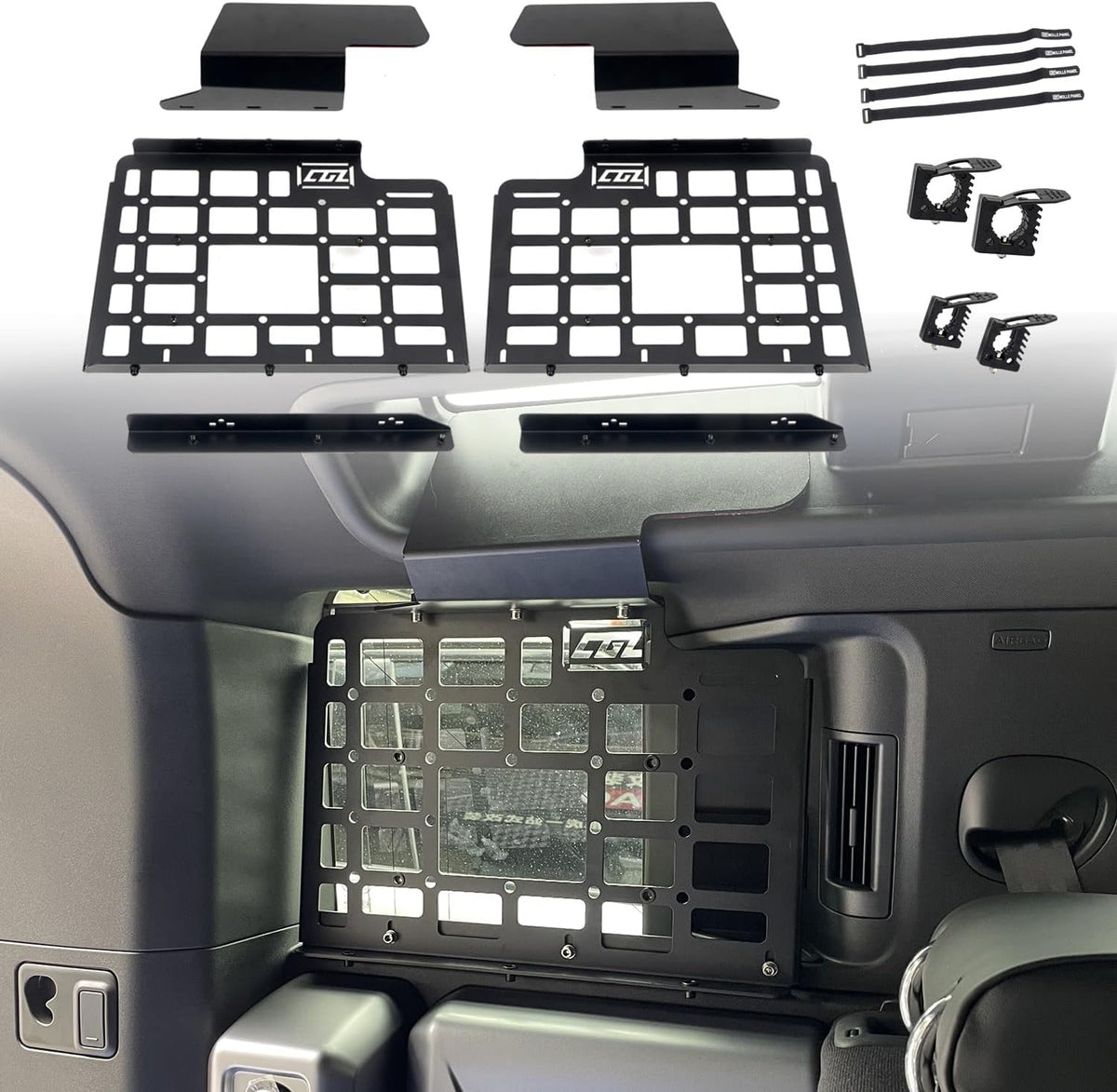 HIGH FLYING for Land Rover Defender 4dr 2020-2025 Car Accessories Modular Storage Molle Panel System Trunk Shelf Organizer Interior Cargo Rack Aluminum (Side Panels)