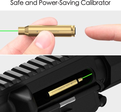 Feyachi Green Laser Bore Sight - 223 5.56mm with Switch Design & 3 Battery Sets