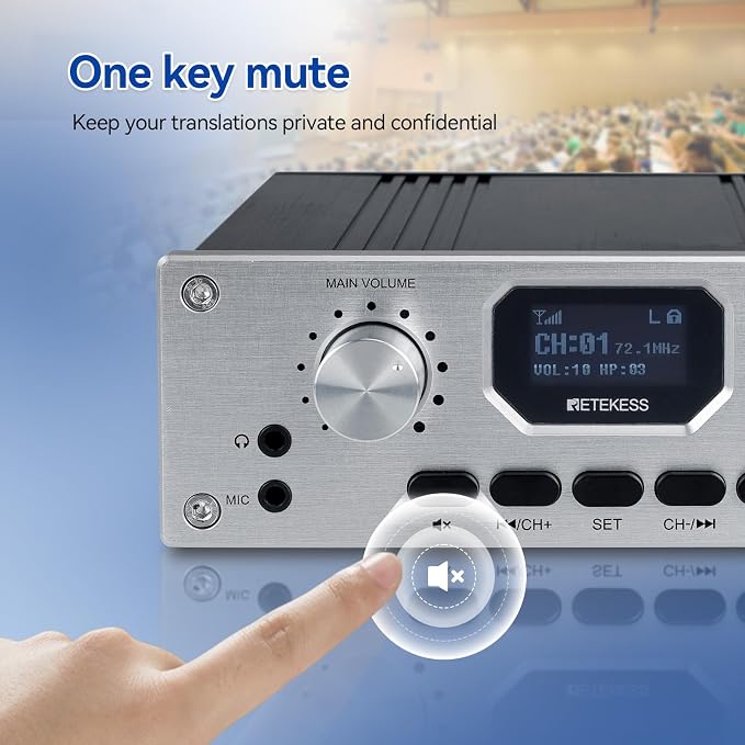 Retekess TT119 Assistive Listening System, Church Translation System