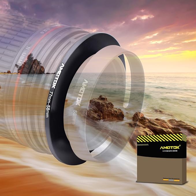 77mm Lens to 58mm Camera Lens Adapter, 77mm to 58mm Filter Step-Down Ring