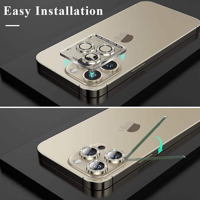 YWXTW Designed for iPhone 14 Pro/iPhone 14 Pro Max Camera Lens Protector Bling