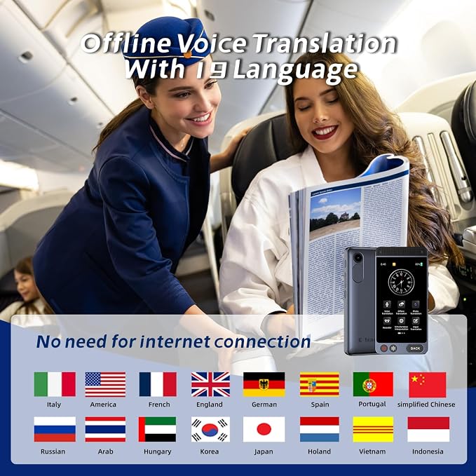 Language Translator Device, 142 Languages AI Translator