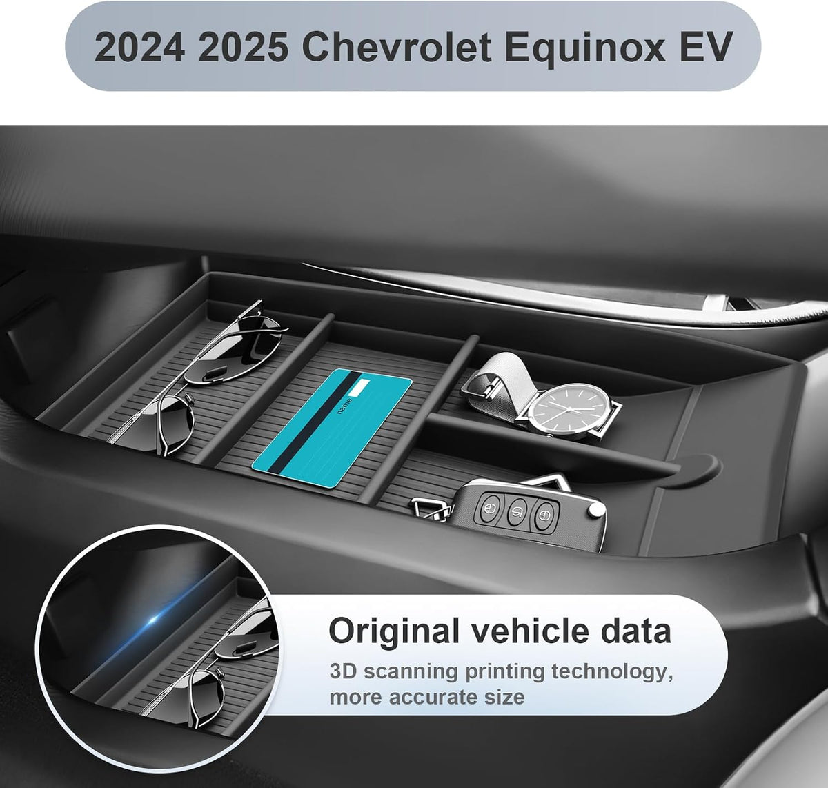 SKTU 2Pack 2024 2025 2026 2027 Chevy Equinox EV Center Console Organizer