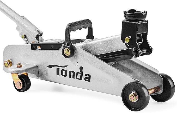 TONDA Floor Jack, Hydraulic Portable Car Lift Jack, 1.5 Ton (3,000 lb) Capacity for Sedan and Coupe (Silver)