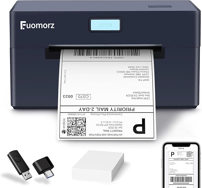Thermal Shipping Label Printer for Small Businesses，4x6 Wireless Shipping Label