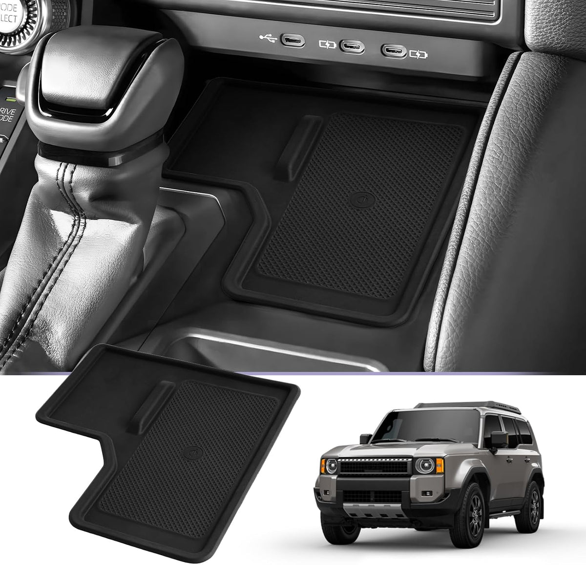 LUWU Prius XW30 Low Center Console Organizer for 2010 2011 2012 2013 2014 2015 Prius Accessories Armrest Console Storage Box Glove Organizer Tray ABS Material (Black)