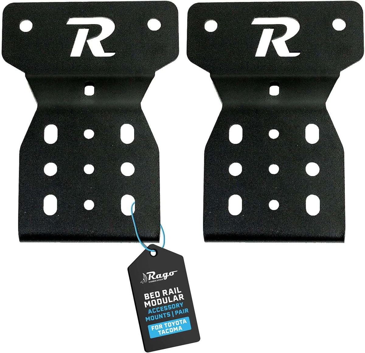 Rago Truck Bed Storage Brackets for Shovels Mount for Toyota Tacoma Pair | & Gear Tacoma Bed Rail Accessories Modular Bed Rail, No-Drill Installation
