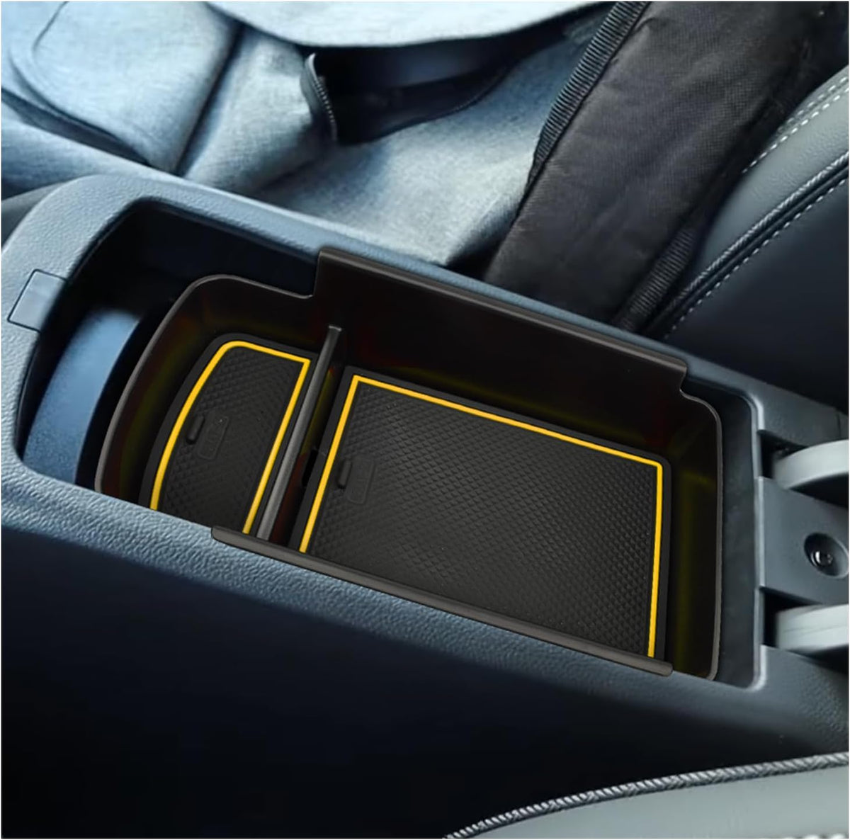 SXCY Fit for 2024-2026 Buick Envista Armrest Storage Box,Console Organizer Tray for 2024-2026 Envista Accessories, Console Tray for 2024 Envista Console Organizer (yellow)