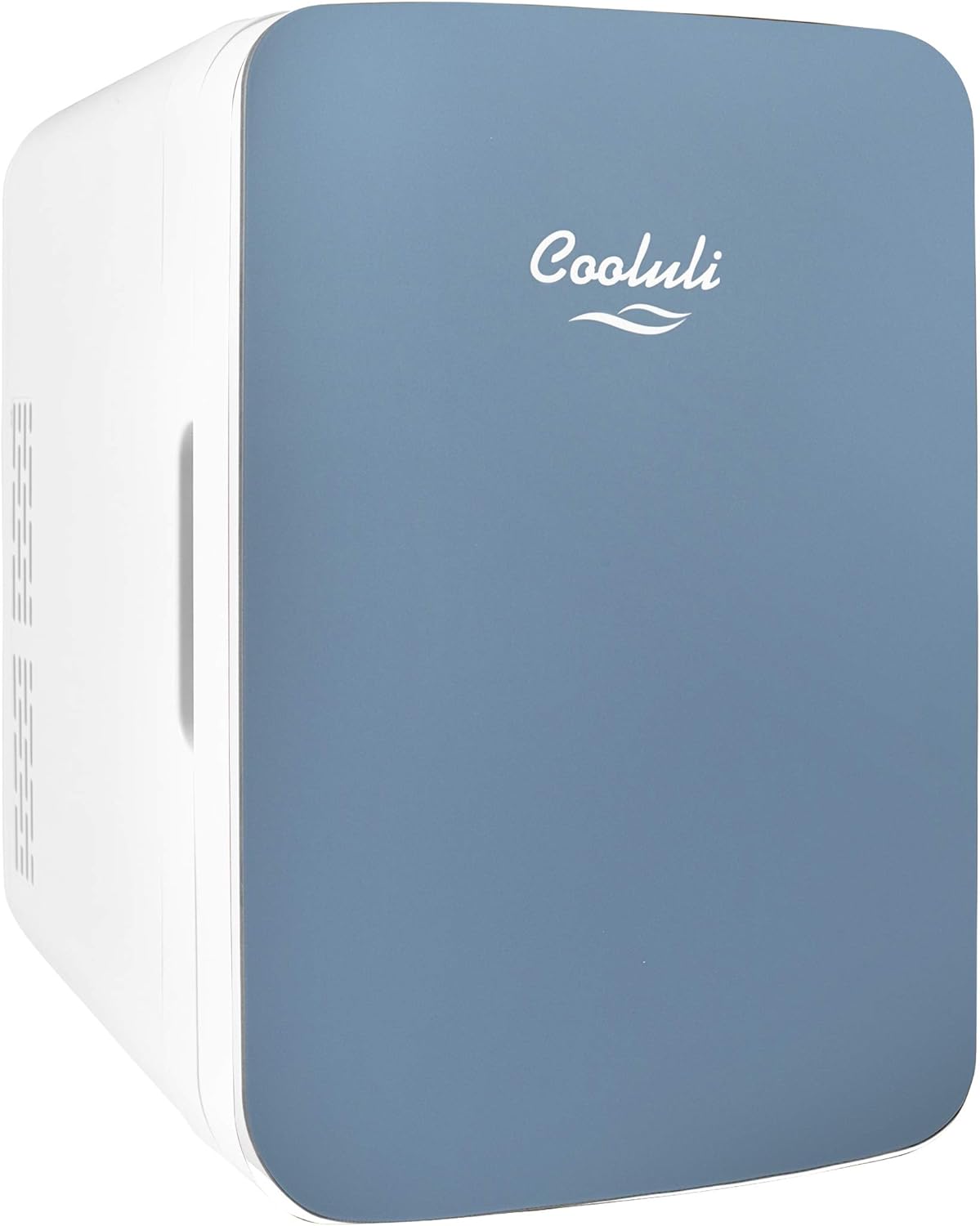 Cooluli 10L Mini Fridge for Bedroom - Car, Office Desk & College Dorm Room - 12v Portable Cooler & Warmer for Food, Drinks, Skincare, Beauty & Makeup - AC/DC Small Refrigerator with Glass Front, Gold