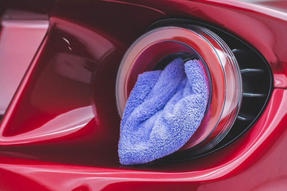 The Rag Company - Eagle Edgeless 350 (5-Pack) Professional Korean 70/30 Blend Super Plush Microfiber Detailing Towels, 350GSM, 16in x 16in, Lavender