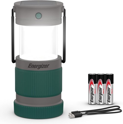 Energizer S-500 Hybrid Power Camping Lantern - Solar & Rechargeable | IPX4 Water Resistant LED Light