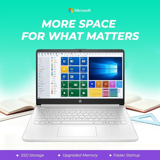 HP New Everyday Slim Laptop, 2026 Edition, Intel N150 Processor, 4GB DDR5 RAM, 128GB SSD, 1TB Cloud Storage, Long Battery Life, Windows 11, Silver