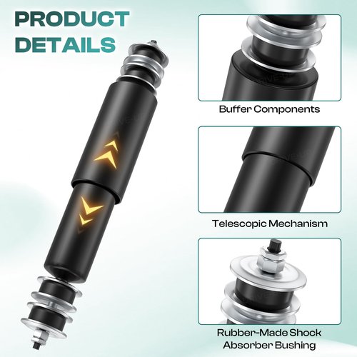 DRIVE UP Golf Cart Front or Rear Shock Absorber Fits for EZGO TXT 1994-2001 Golf Carts, 2 Pack EZGO Front and Rear Shocks OEM 76418-G01, 76419-G01, 70324-G01, 70248-G01