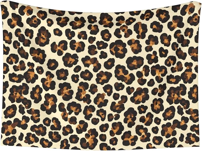 Two Sided Plush Pet Blanket for Crates Carriers Home Use, Leopard Prints Printed, Reversible Throw with Cozy Dot Fabric and Silky Reverse for Small Large Pets