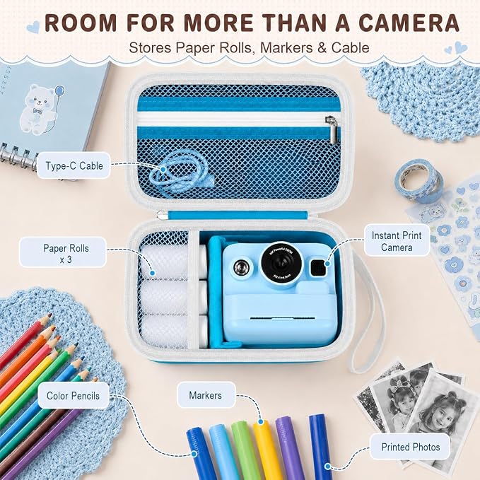 Kids Instant Print Camera Case Compatible