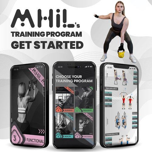 MhIL Workout Gloves for Women - Breathable Gym Gloves with Palm Protection & Enhanced Grip - Padded Weightlifting Gloves with Wrist Wraps Support