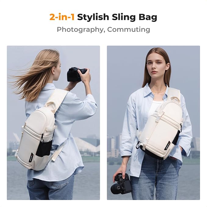 K&F CONCEPT Camera Sling Bag Crossbody Bag Camera Shoulder Backpack