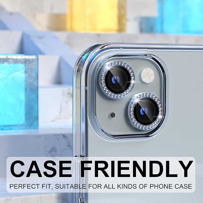 Choiche Compatible for iPhone 15 /iPhone 15 Plus Camera Lens Protector Bling