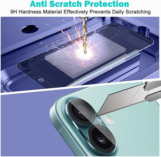 PEHAEL 3+3 Pack for iPhone 16 Privacy Screen Protector