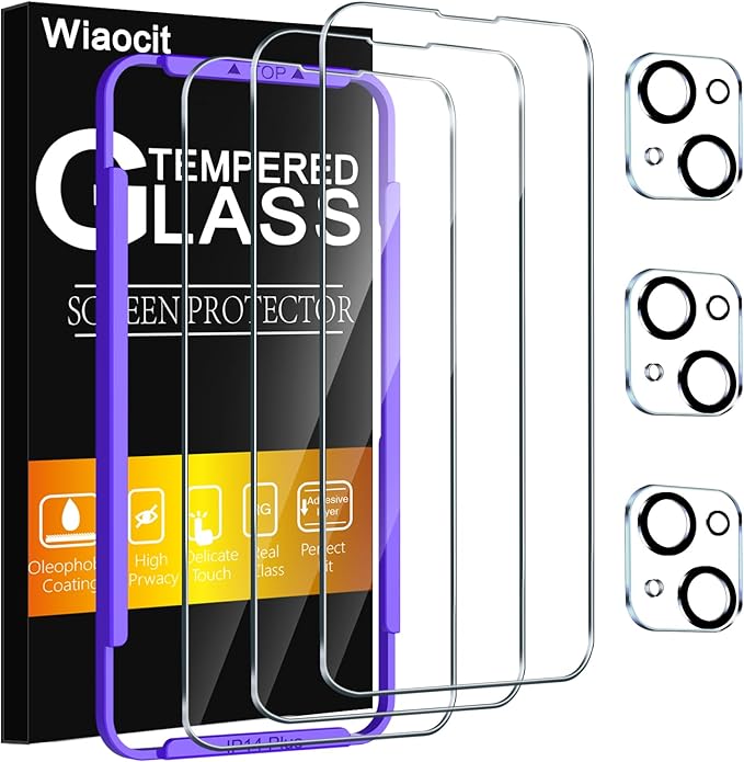 Wiaocit 3 Pack Tempered Glass Screen Protector