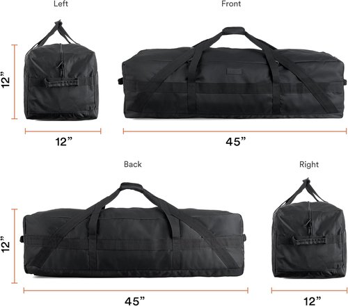 Fitdom 106L Heavy Duty Extra Large Duffle - Durable, Water-Resistant Design for Travel & Sports Equipment