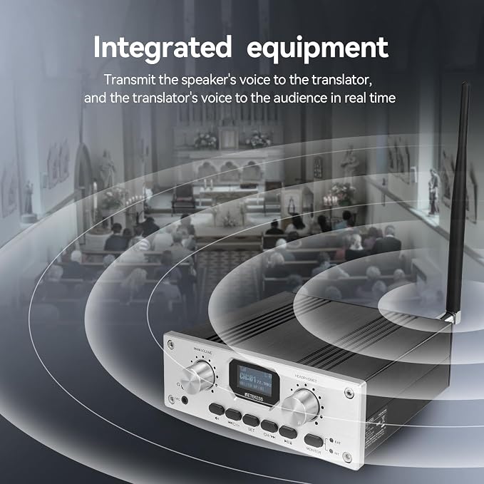 Retekess TT119 Assistive Listening System, Church Translation System, Mute