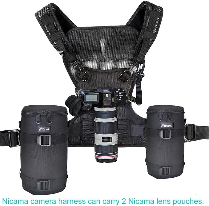 Nicama NC-Vest Dual Camera Carrier Chest Harness，Double Shoulder Camera Strap