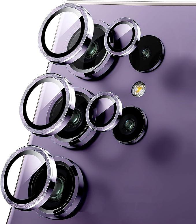 2 Pack Camera Lens Protector for Samsung Galaxy S24 Ultra, 9H Tempered Glass