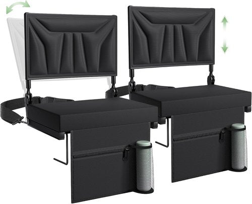 Jocoevol Stadium Seats - Portable Bleacher Chair with Back Support & Cushion | Ideal for Sports Events & Concerts