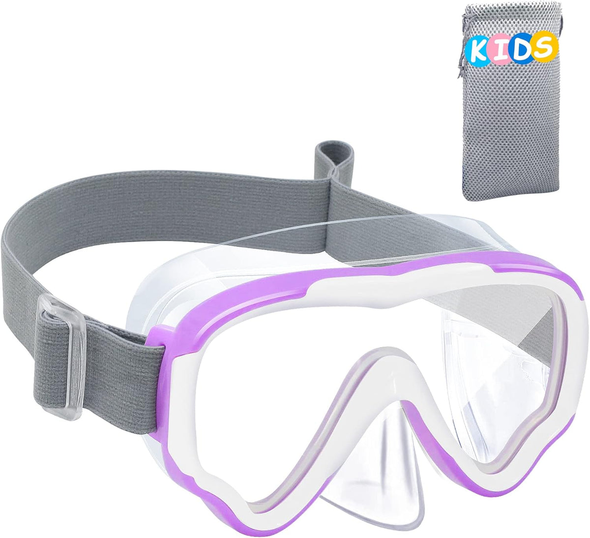 Vvinca Kids Swim Goggles - Anti-Fog Diving Mask with Nose Cover & Elastic Strap | Ages 3-14