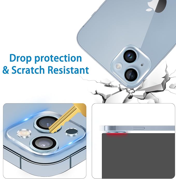 Dengduoduo 3 Pack Tempered Glass Camera Lens Protector