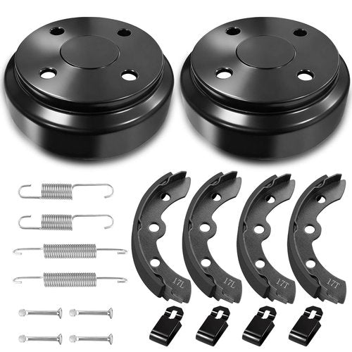 Club Car Golf Cart Brake Drums/Hub & Brake Shoes Spring Kit Fit Club Car DS 1995-Up&Precedent 2004-Up