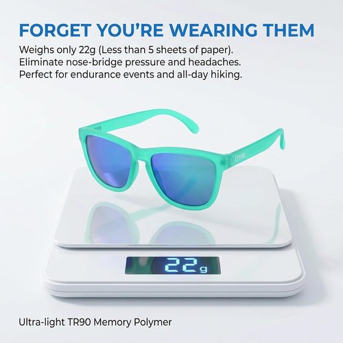 EPHIU Polarized Sports Sunglasses - No-Slip Grip for Running, Cycling & Fishing | UV400 Mirrored Lenses
