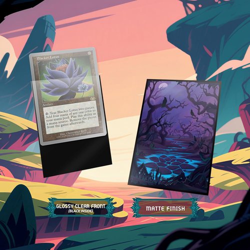 MTG Card Sleeves - Ultra Clear Front & Matte Finish Back - 100 Count Standard Size TCG Sleeves
