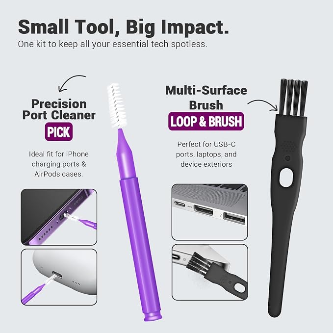 Cleaning Kit for Cell Phone and Headphone Charging Port, USB C, Cleaner Tool