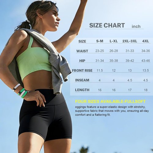 FULLSOFT High Waisted Biker Shorts for Women - Tummy Control Fitness & Yoga Shorts | 5" Length
