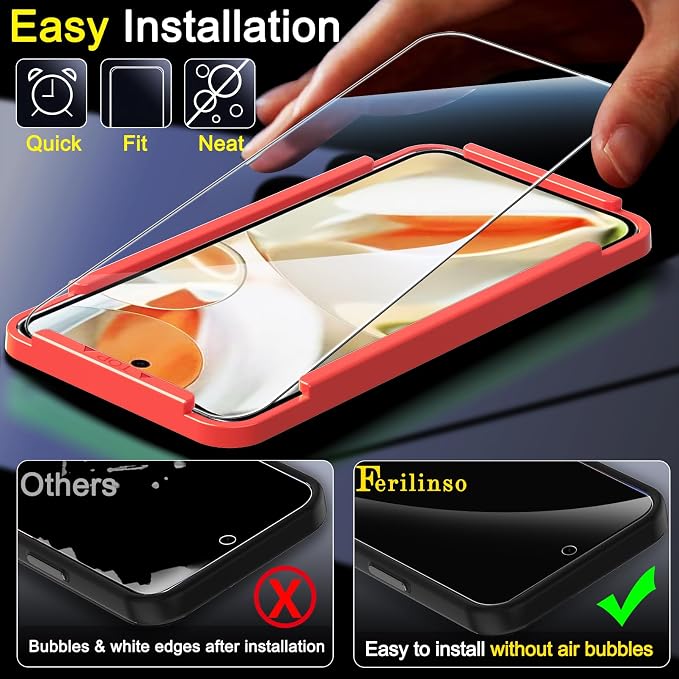 Ferilinso Full Coverage 3 Pack Screen Protector