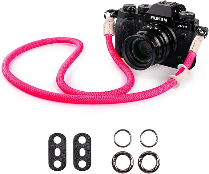 VOVMOEYA Nylon Braided Camera Rope Strap, Camera Neck Shoulder Strap