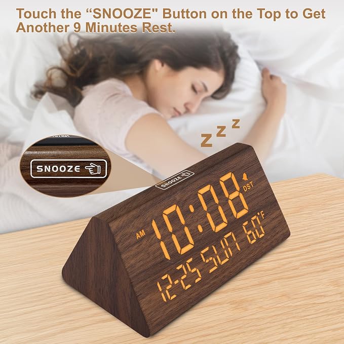 DreamSky Digital Alarm Clock for Bedrooms