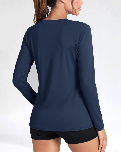 Boladeci Women's UPF 50+ Sun Protection Rash Guard | Lightweight Quick-Dry Long Sleeve Swim Shirt