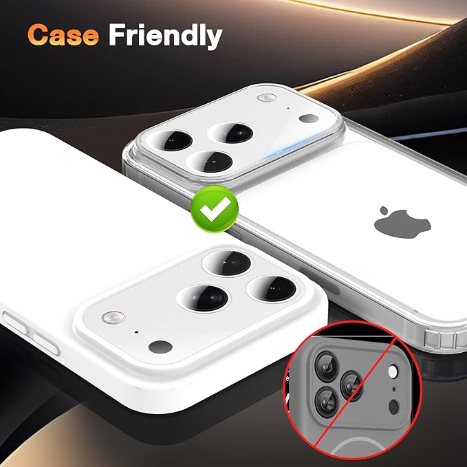 YWXTW [0 Bubbles for iPhone 17 Pro Camera Lens Protector, Full Coverage