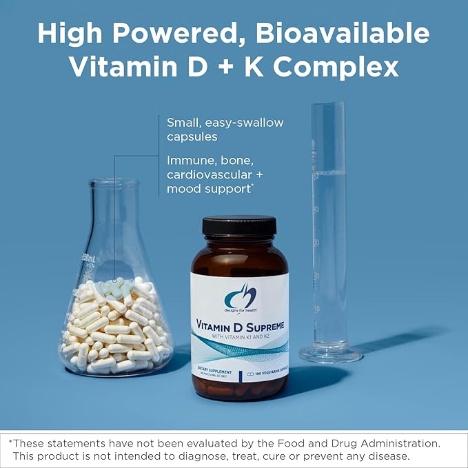 Designs for Health Vitamin D & Women's Probiotic Bundle - ProbioMed Women (30 Capsules) Gut Health & Vaginal Probiotic with Vitamin D Supreme (30 Capsules) with Vitamin K2 for Immune & Bone Health