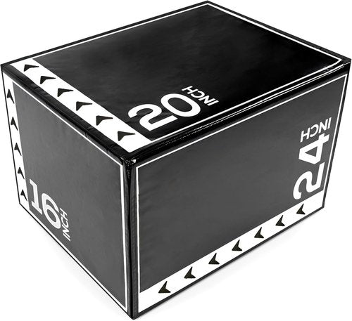 BalanceFrom 3-in-1 Foam Plyometric Jump Box - Versatile Non-Slip Design for Strength & Agility Training